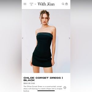 With Jean Corset Dress NWT